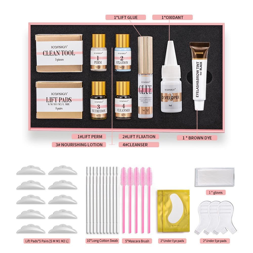 image-ICONSIGN Lash Lift EyeLash Eyebrow Dye Tint Kit Lashes Perm Set Brow Lamination Makeup Tools