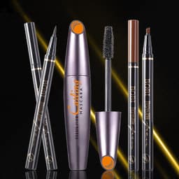 image-Slim Eye Black Four Pronged Eyebrow Pencil Three In One Set