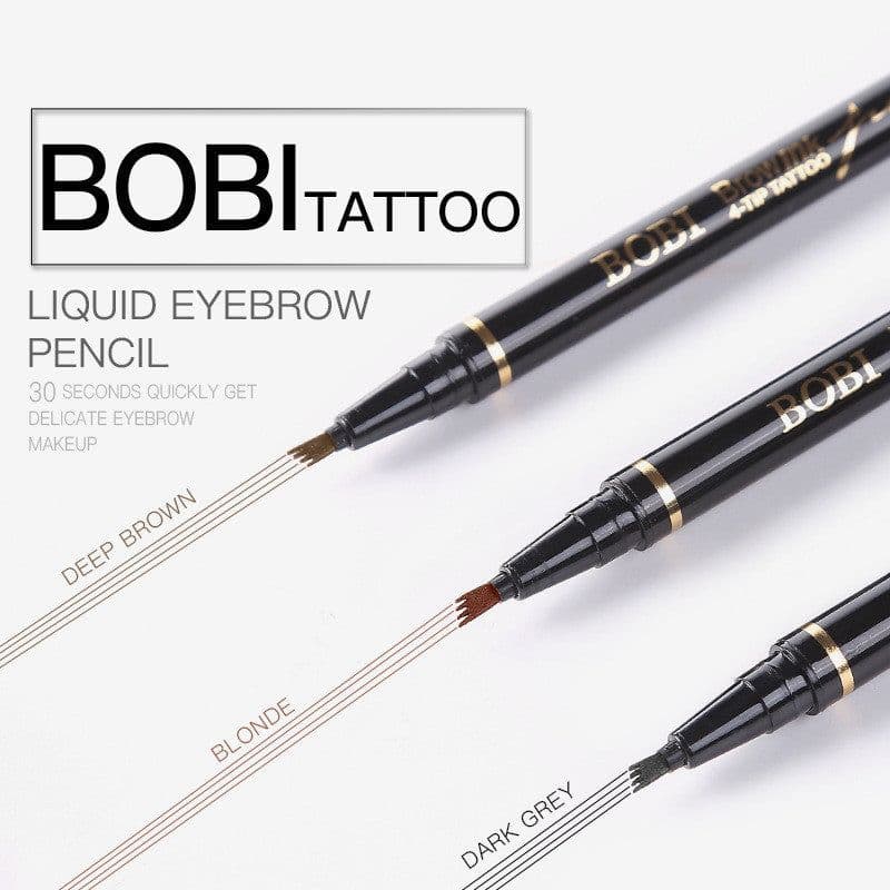 image-Slim Eye Black Four Pronged Eyebrow Pencil Three In One Set