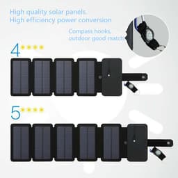 image-Outdoor Folding Solar Panel Charger Portable 5V 2.1A USB Output Devices Camp Hiking Backpack Travel Power Supply For Smartphones