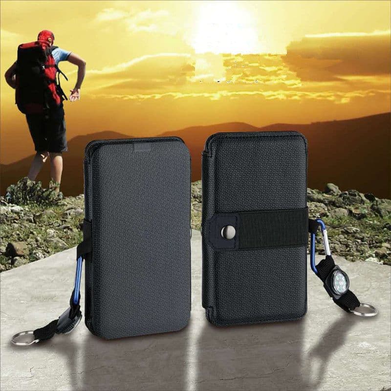 image-Outdoor Folding Solar Panel Charger Portable 5V 2.1A USB Output Devices Camp Hiking Backpack Travel Power Supply For Smartphones