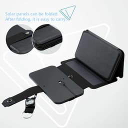 image-Outdoor Folding Solar Panel Charger Portable 5V 2.1A USB Output Devices Camp Hiking Backpack Travel Power Supply For Smartphones