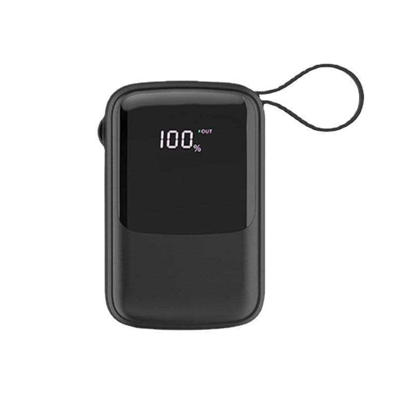 image-Power Bank Mini With Cable 10000mAh Portable Power Bank