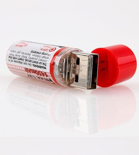 image-2 x USB AA 1450mAh 1.2V Ni-MH Rechargeable Batteries