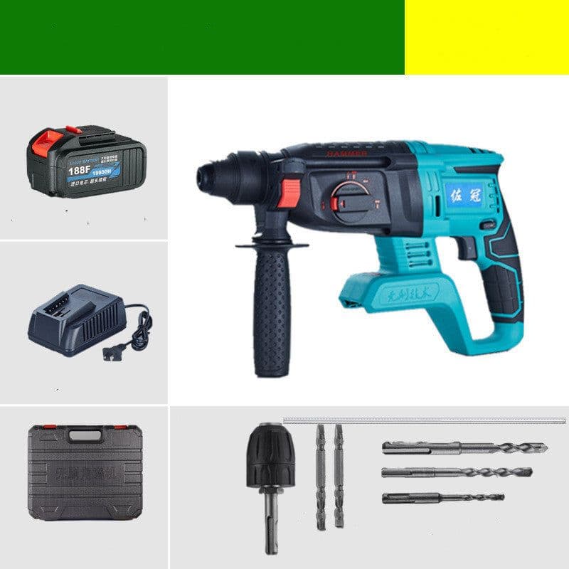 image-Three-Purpose Lithium Rechargeable Electric Hammer For High-Power Hammer, Pick And Drill