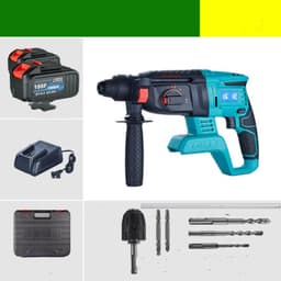 image-Three-Purpose Lithium Rechargeable Electric Hammer For High-Power Hammer, Pick And Drill