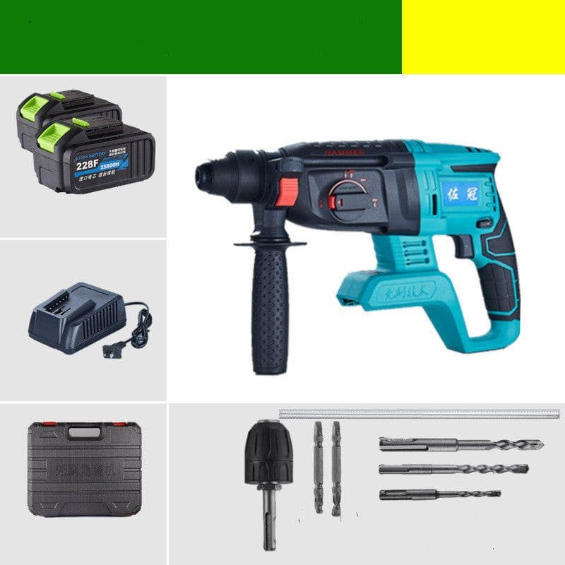 image-Three-Purpose Lithium Rechargeable Electric Hammer For High-Power Hammer, Pick And Drill