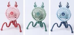 image-Stroller Fan Personal Portable Desk Handheld Baby Bed Car Seat Fan USB Rechargeable Fan Mini Stroller Accessories