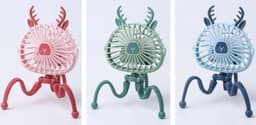 image-Stroller Fan Personal Portable Desk Handheld Baby Bed Car Seat Fan USB Rechargeable Fan Mini Stroller Accessories