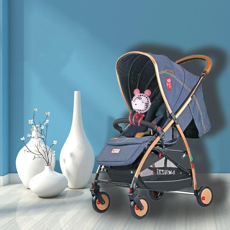image-Stroller Fan Personal Portable Desk Handheld Baby Bed Car Seat Fan USB Rechargeable Fan Mini Stroller Accessories