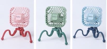 image-Stroller Fan Personal Portable Desk Handheld Baby Bed Car Seat Fan USB Rechargeable Fan Mini Stroller Accessories