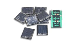 image-DIY Solar Panel Polycrystalline 1V80MA Epoxy Solar Panel Power Generation Charging Board Photovoltaic Power Supply DC Small Motor