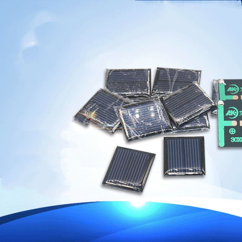 image-DIY Solar Panel Polycrystalline 1V80MA Epoxy Solar Panel Power Generation Charging Board Photovoltaic Power Supply DC Small Motor