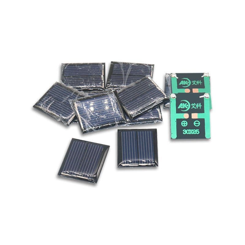 image-DIY Solar Panel Polycrystalline 1V80MA Epoxy Solar Panel Power Generation Charging Board Photovoltaic Power Supply DC Small Motor