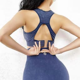 image-Running Shockproof Gathers Stereotyped Vest-style Anti-sagging Fitness Yoga Bra Set
