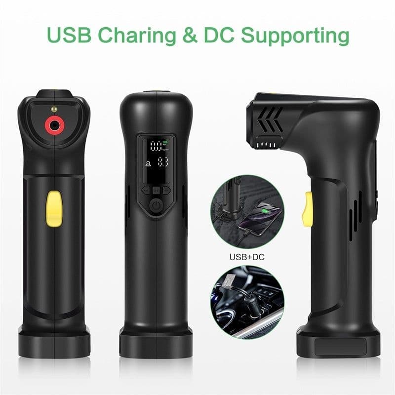 image-New Wireless Digital Display Car Motorcycle Bicycle Tire Pump 6000Mah Electric Car Air Pump