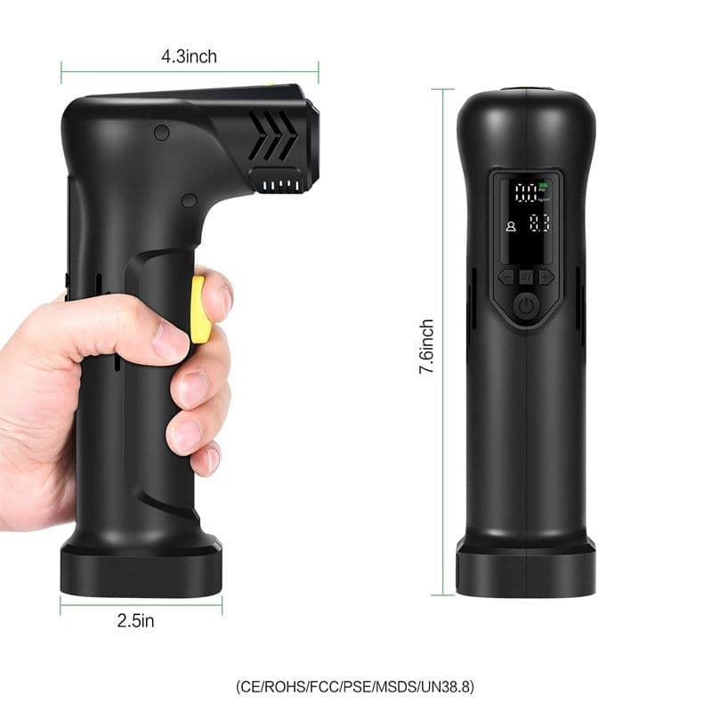 image-New Wireless Digital Display Car Motorcycle Bicycle Tire Pump 6000Mah Electric Car Air Pump