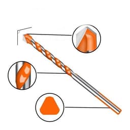 image-Spot Bawang Drill Set Ceramic Tile Glass Concrete Drilling Drill Ceramic Alloy Cross Triangle Bit