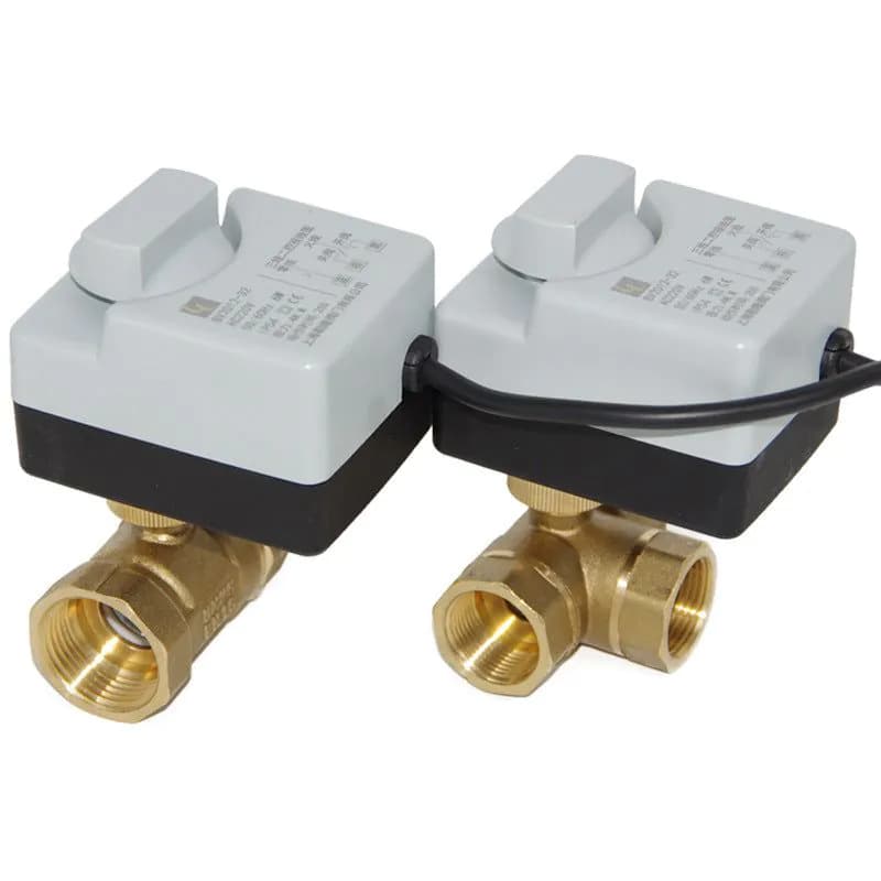 image-Hand-Automatic Integrated Air Conditioner Solar Water Tap Electric Two-Way Three-Way Ball Valve