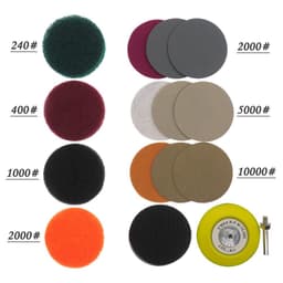 image-3 Inch 21 Piece Set Of Car Headlights Refurbishment Repair Flocking Sandpaper Polishing Car Light Repair Coating