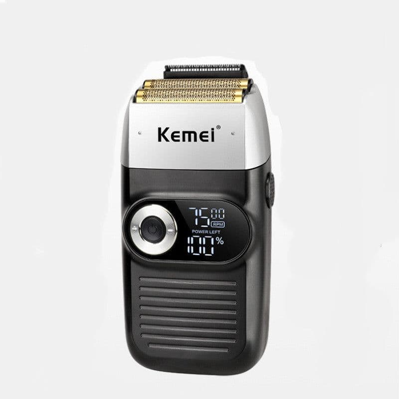 image-Large Capacity Lithium Battery LCD Display Two-In-One Stainless Steel Blade Shaver