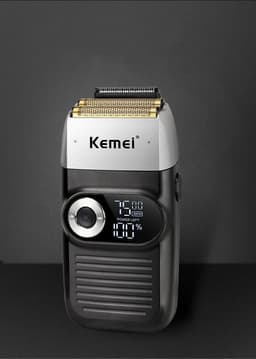 image-Large Capacity Lithium Battery LCD Display Two-In-One Stainless Steel Blade Shaver