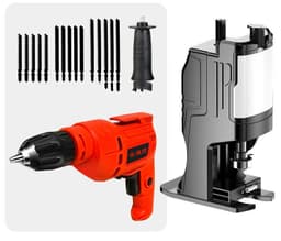 image-Electric Drill Variable Reciprocating Saw Adapter Household Small Electric Saw Hand-Held Multifunctional Electric Saw Woodworking Cutting Saber Saw