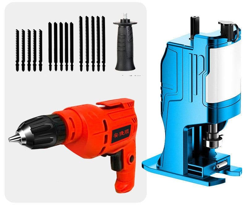 image-Electric Drill Variable Reciprocating Saw Adapter Household Small Electric Saw Hand-Held Multifunctional Electric Saw Woodworking Cutting Saber Saw