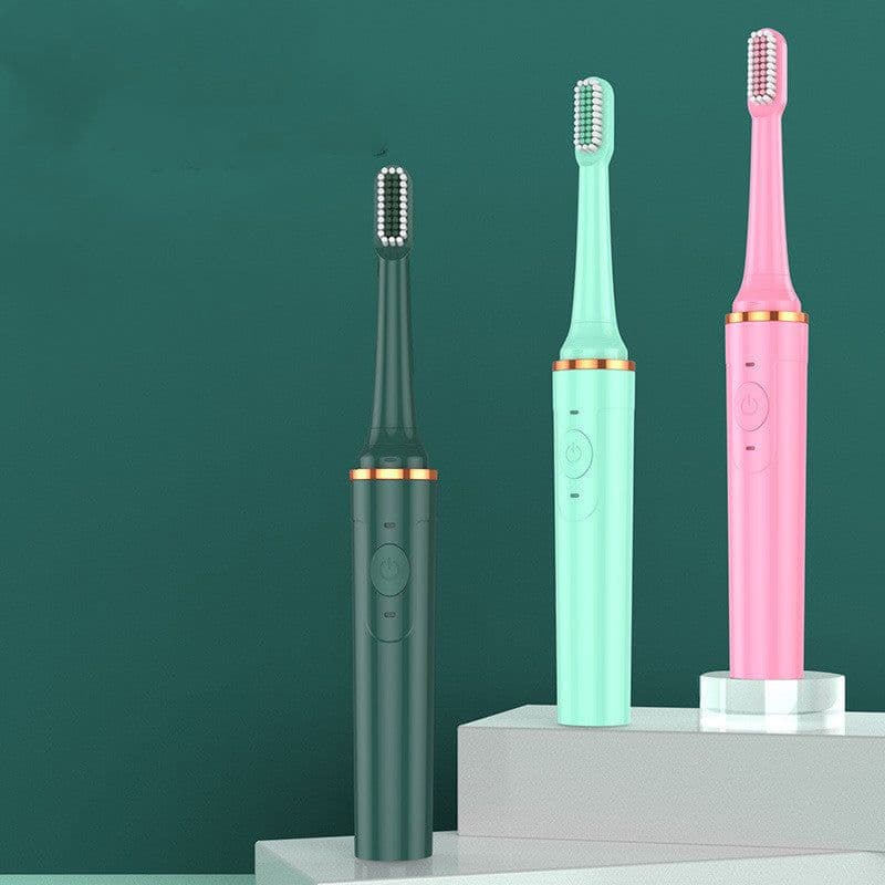 image-Electric Toothbrush Adult Waterproof Automatic Tooth Brushing Device Soft Sonic Couple Electric Toothbrush Rechargeable