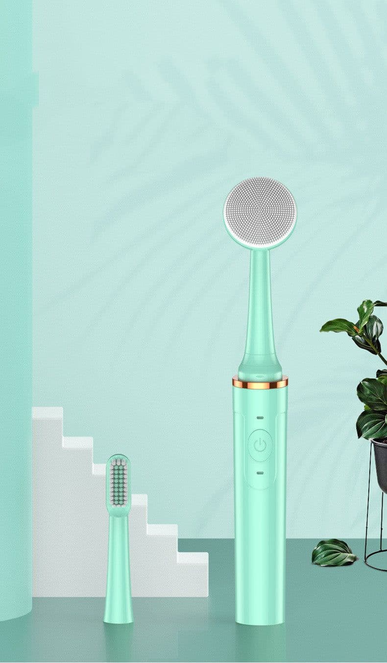 image-Electric Toothbrush Adult Waterproof Automatic Tooth Brushing Device Soft Sonic Couple Electric Toothbrush Rechargeable