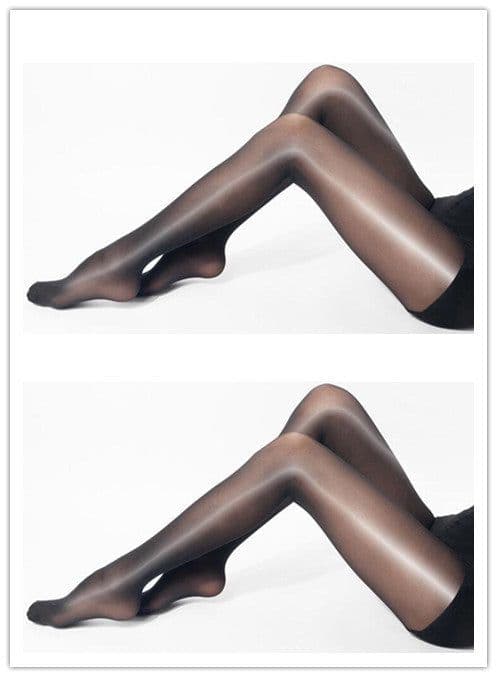 image-Oily Stockings Super Transparent First-line Crotch Reflective Socks Pantyhose Female Bar Singer Stage