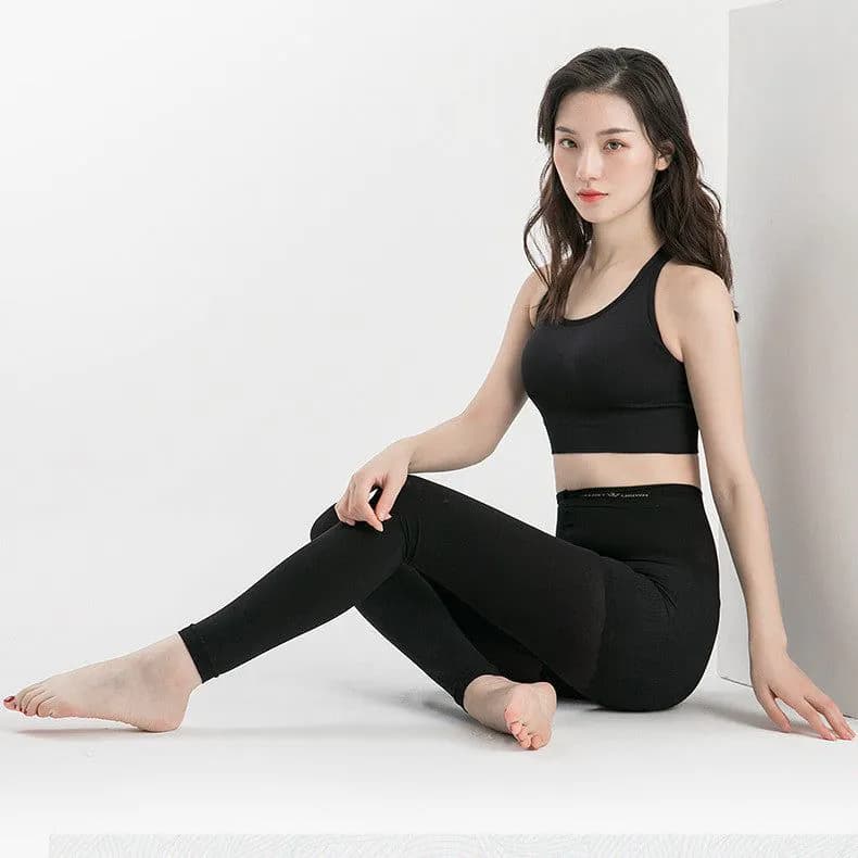 image-Women's 110d Magic Hip Lift Stomach Stovepipe Socks Black Pantyhose