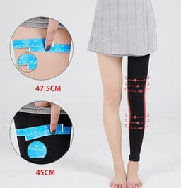 image-Women's 110d Magic Hip Lift Stomach Stovepipe Socks Black Pantyhose
