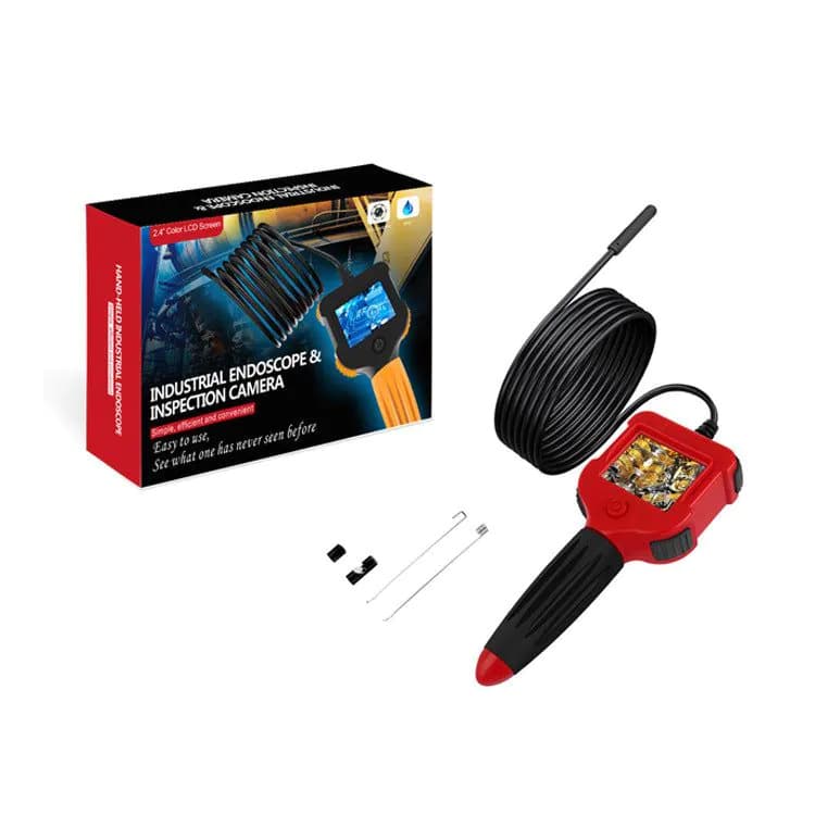 image-Handheld 2.4 Inch With Screen 5.5mm Endoscope Camera Industrial Pipeline Auto Repair Unlock Tool