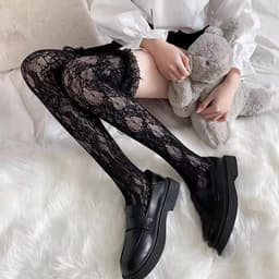 image-Thin Women's Long Tube Over The Knee Socks