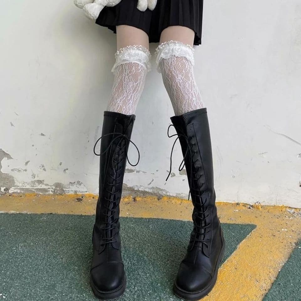 image-Thin Women's Long Tube Over The Knee Socks