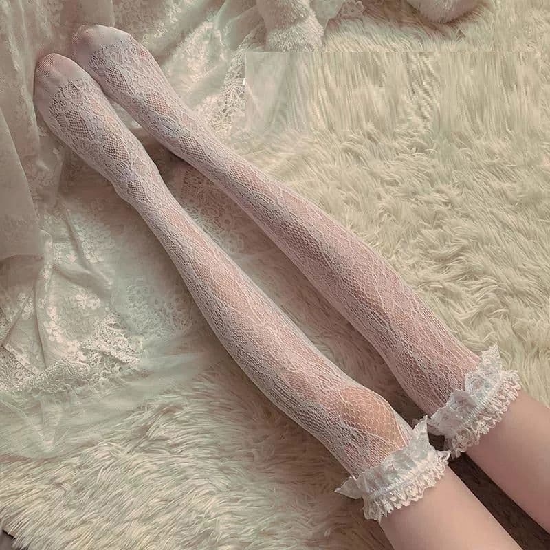 image-Thin Women's Long Tube Over The Knee Socks