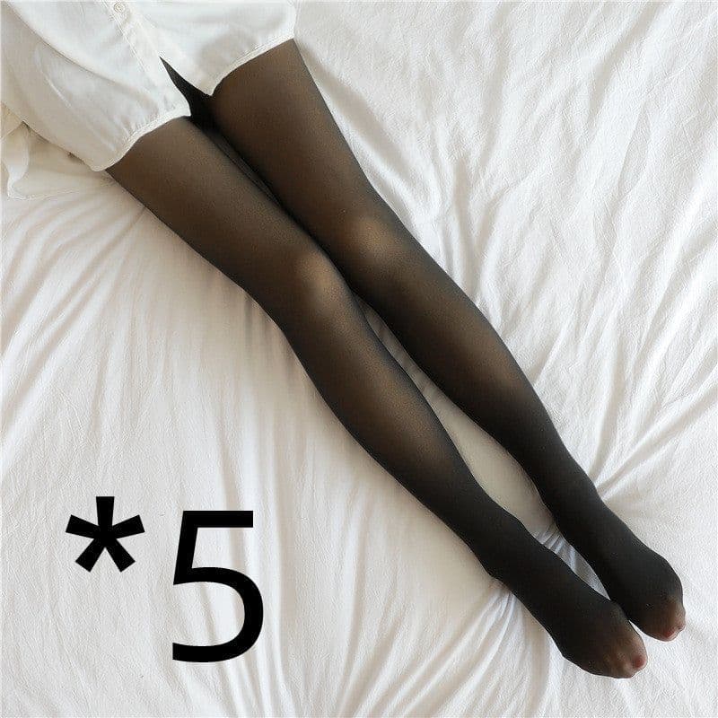 image-Fake Translucent Plus Size Leggings Fleece Lined Tights Fall And Winter Warm Fleece Pantyhose Women Fleece Lined Pantyhose Thermal Winter Tights