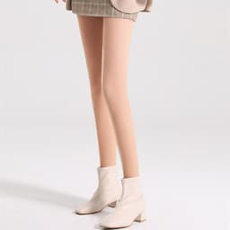 image-Women's Autumn And Winter Nude Natural Invisible Double Layer Silk Socks Leggings