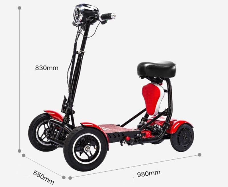 image-Cyungbok Folding Mini Four-wheel Adult Electric Bicycle Transport Scooter For The Elderly