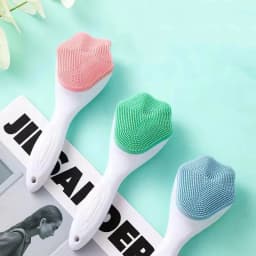 image-Handheld Silicone Face Scrubber Exfoliator, Face Brushes For Cleansing And Exfoliating, Manual Facial Cleansing Brush, Gentle Soft Face Wash Brush For Sensitive, Delicate, Dry Skin