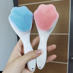 image-Handheld Silicone Face Scrubber Exfoliator, Face Brushes For Cleansing And Exfoliating, Manual Facial Cleansing Brush, Gentle Soft Face Wash Brush For Sensitive, Delicate, Dry Skin