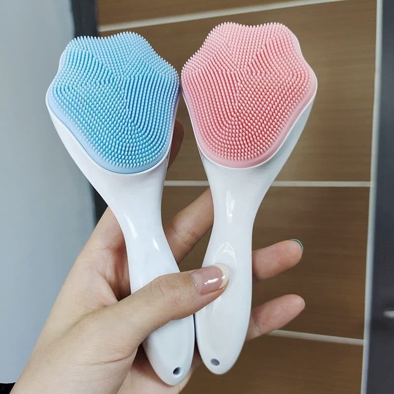 image-Handheld Silicone Face Scrubber Exfoliator, Face Brushes For Cleansing And Exfoliating, Manual Facial Cleansing Brush, Gentle Soft Face Wash Brush For Sensitive, Delicate, Dry Skin