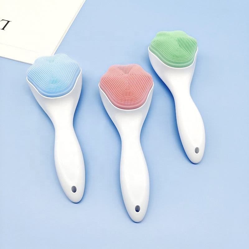 image-Handheld Silicone Face Scrubber Exfoliator, Face Brushes For Cleansing And Exfoliating, Manual Facial Cleansing Brush, Gentle Soft Face Wash Brush For Sensitive, Delicate, Dry Skin