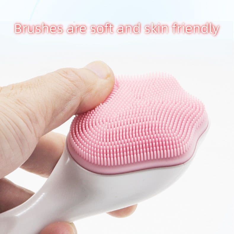 image-Handheld Silicone Face Scrubber Exfoliator, Face Brushes For Cleansing And Exfoliating, Manual Facial Cleansing Brush, Gentle Soft Face Wash Brush For Sensitive, Delicate, Dry Skin