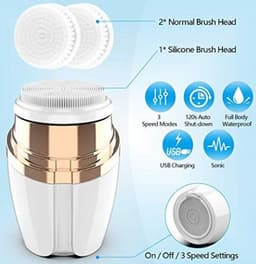 image-Facial Cleaning Brush Silicone Cleanser