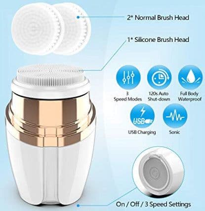image-Facial Cleaning Brush Silicone Cleanser