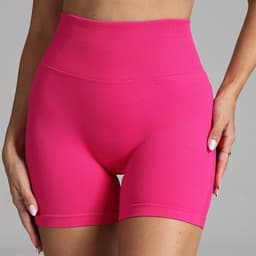 image-Seamless Yoga Shorts Women Solid Color High Waist Hip-lifting Fitness Pants Running Sweatpants