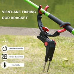 image-360 Degree Adjustable Fishing Pole Holder Universal Fishing Foldable Bracket Sea Lake Fish Rod Rack Stand Fishing Accessories