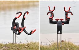 image-360 Degree Adjustable Fishing Pole Holder Universal Fishing Foldable Bracket Sea Lake Fish Rod Rack Stand Fishing Accessories
